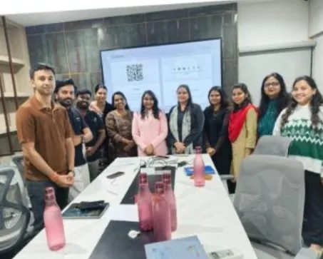 Dr Satyasree Guptaa with a teacher-training cohort
